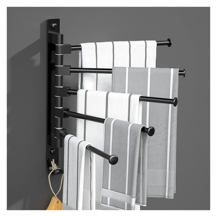 Vintage Swivel Towel Bar 5Bars Folding Arm Swivel Towel Hanger Wall